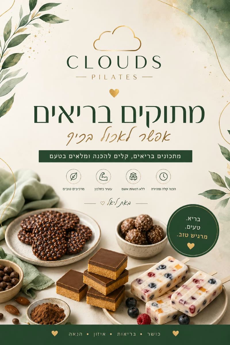כריכת החוברת מתוקים בריאים של קלאודס